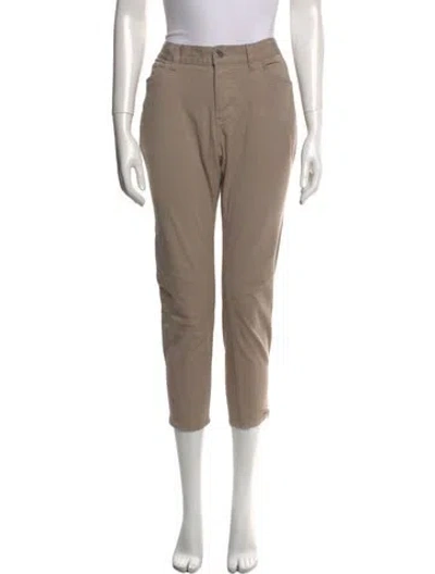 Pre-owned Hermes Mid-rise Skinny Leg Jeans In Neutral