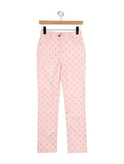 Pre-owned Hermes Mid-rise Straight Leg Jeans W/ Tags In Pink