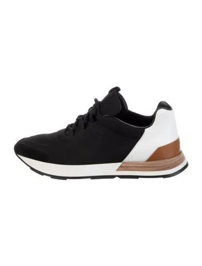Pre-owned Hermes Miles Athletic Sneakers In Black