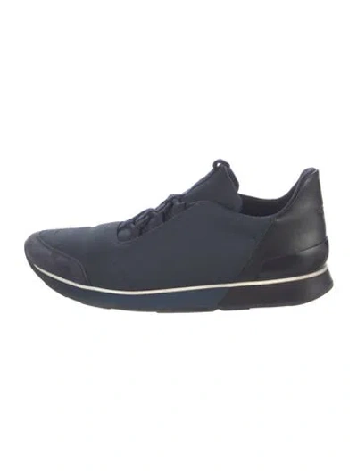 Pre-owned Hermes Miles Athletic Sneakers In Blue