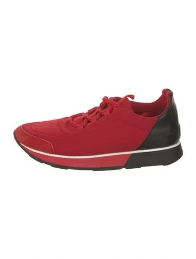 Pre-owned Hermes Miles Athletic Sneakers In Red