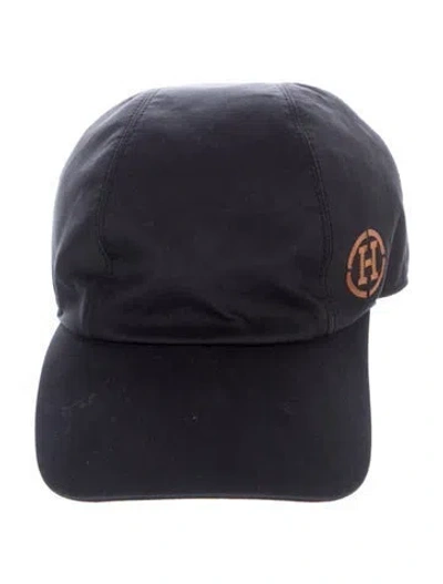 Pre-owned Hermes Miles H Circle Baseball Hat In Black