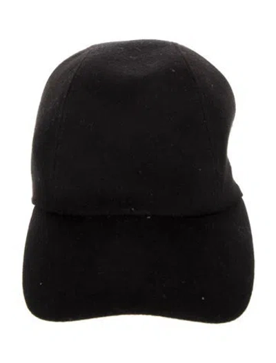 Pre-owned Hermes Miles Signature Cap In Black