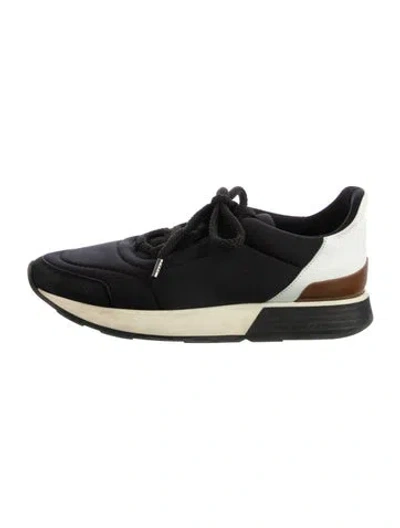 Pre-owned Hermes Miles Sneakers In Black