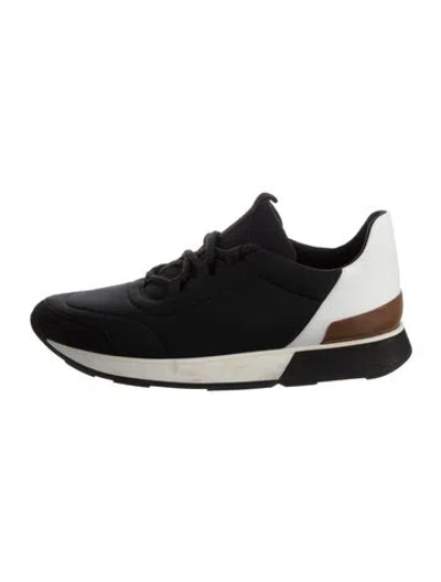Pre-owned Hermes Miles Sneakers In Black