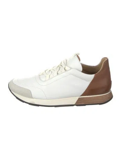 Pre-owned Hermes Miles Sneakers In Brown