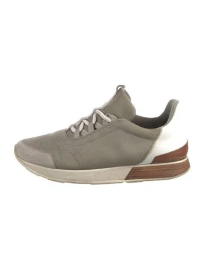 Pre-owned Hermes Miles Sneakers In Gray