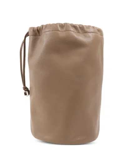 Pre-owned Hermes Milo Bucket Bag In Gray