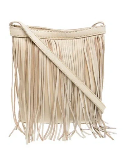 Pre-owned Hermes Milo Fringe Crossbody Bag In Neutrals