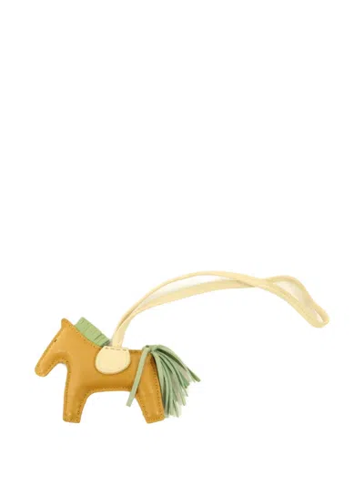 Pre-owned Hermes Milo Rodeo Pm Horse Charm In Neutral