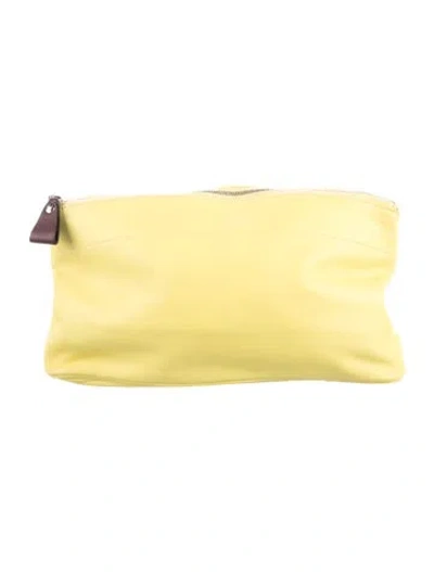 Pre-owned Hermes Milo Tohubohu Mm Pouch In Yellow
