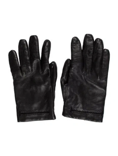 Pre-owned Hermes Milo Touchscreen Gloves In Black
