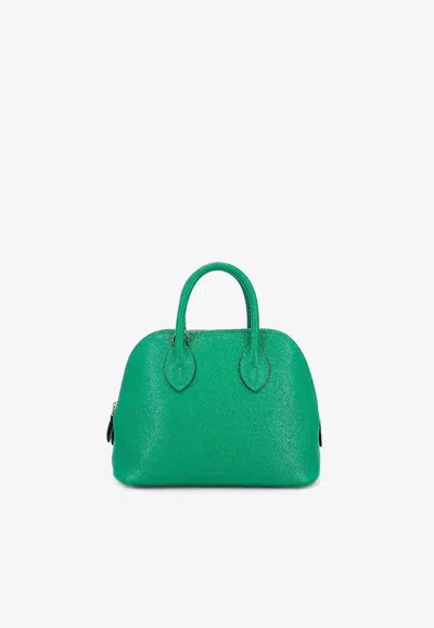 Hermes Mini Bolide 1923 In Menthe Chevre Leather With Gold Hardware In Green