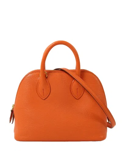 Pre-owned Hermes Mini Bolide Tote Bag In Orange