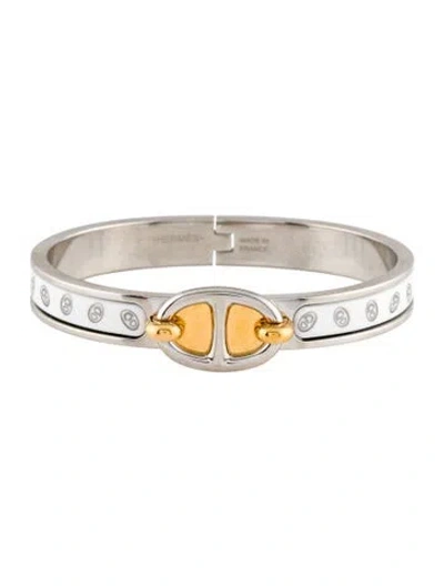 Pre-owned Hermes Mini Clic Chaine D'ancre Bracelet, 6" In Multi