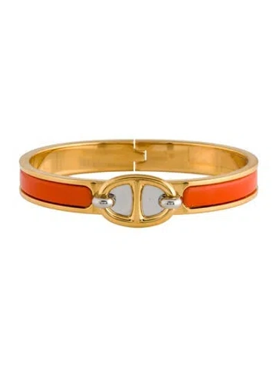 Pre-owned Hermes Mini Clic Chaine D'ancre Bracelet, 6.25" In Multi