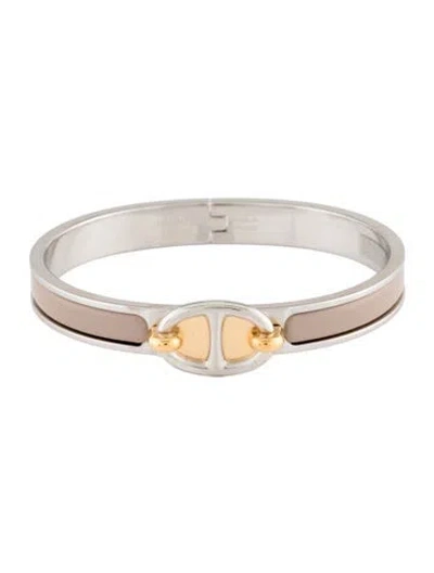 Pre-owned Hermes Mini Clic Chaine D'ancre Bracelet, 6.75" In Multi