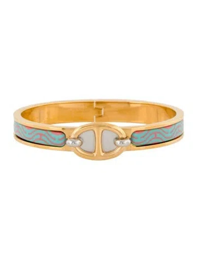 Pre-owned Hermes Mini Clic Chaine D'ancre Farandole Bracelet, 6.25" In Multi