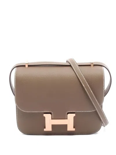 Pre-owned Hermes Mini Constance 3 Shoulder Bag In Brown