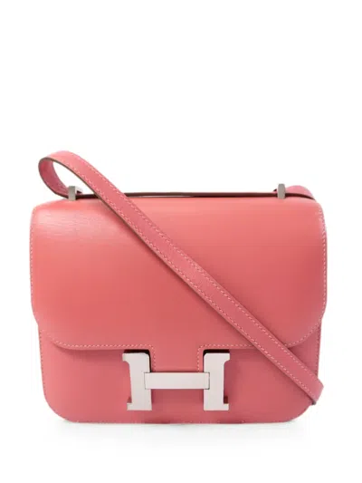 Hermes Mini Constance Shoulder Bag In Pink