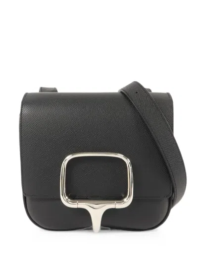 Pre-owned Hermes Mini Della Cavalleria Shoulder Bag In Black