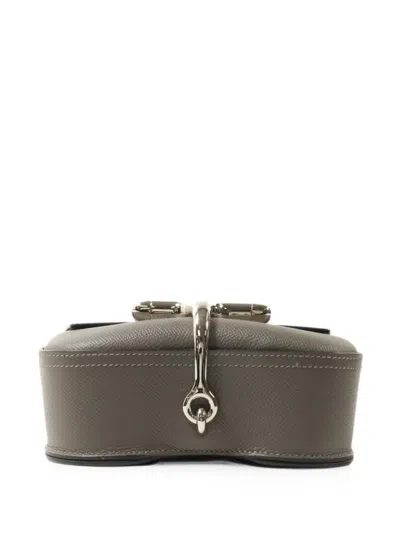 Pre-owned Hermes Mini Della Cavalleria Shoulder Bag In Grey
