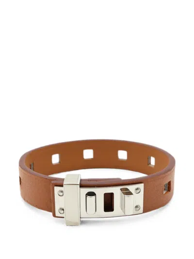 Pre-owned Hermes Mini Dog Bracelet In Brown