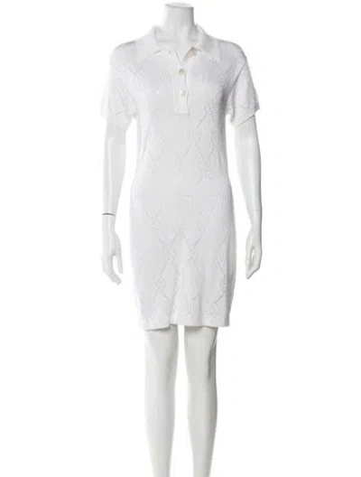 Pre-owned Hermes Mini Dress In White