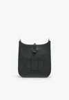 Hermes Mini Evelyne 16 Amazone In Black Clemence Leather With Palladium Hardware In Black