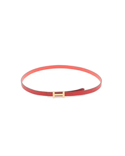 Hermes Hermès Mini H Belt, Size 85 In Red