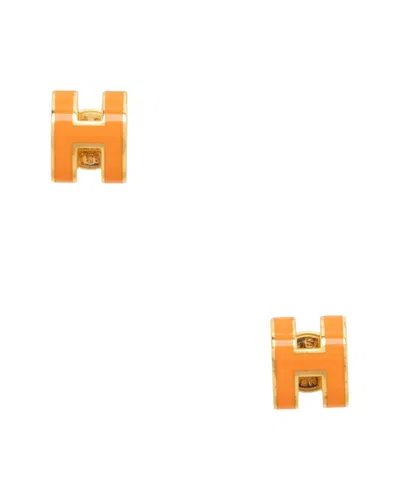 Pre-owned Hermes Hermès Mini H Pop Earrings (authentic Pre-loved)