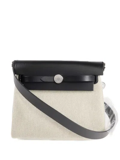 Pre-owned Hermes Mini Herbag Tote Bag In Neutral