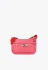 Hermes Mini Jypsiere In Rose Azalee Evercolor Leather With Palladium Hardware In Rose Azalee