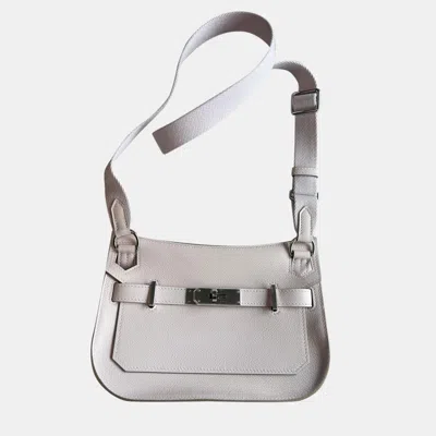 Pre-owned Hermes Mini Jypsiere Shoulder Bag In Cream
