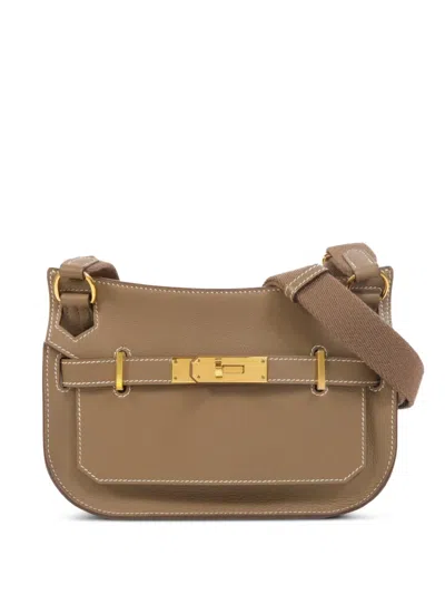 Pre-owned Hermes Mini Jypsiere Shoulder Bag In Gray