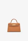 Hermes Mini Kelly 20 In Gold Epsom Leather With Gold Hardware In Gold