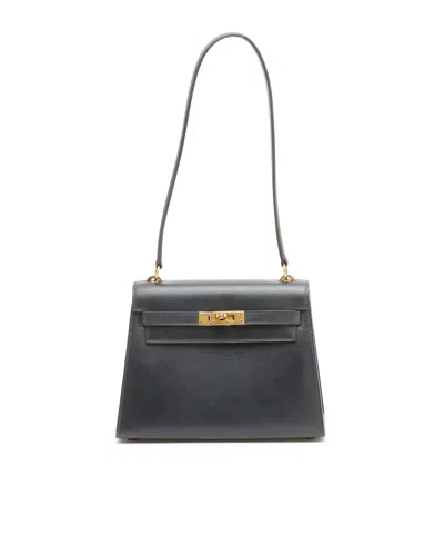 Pre-owned Hermes Hermès Mini Kelly 20 Sellier Box Bag In Blue