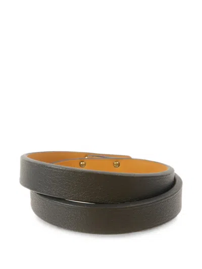 Pre-owned Hermes Mini Kelly Double Tour Bracelet In Gold