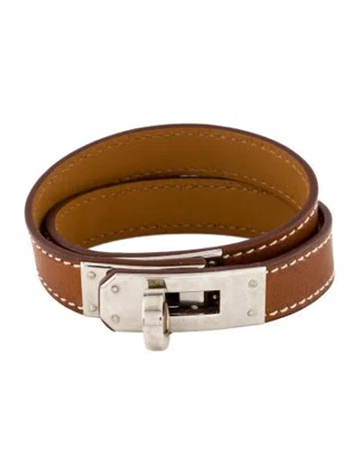 Pre-owned Hermes Mini Kelly Double Tour Bracelet In Multi