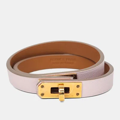 Pre-owned Hermes Hermès Mini Kelly Double Tour Bracelet (u) In Multi