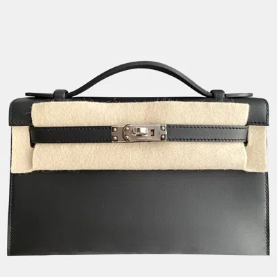 Pre-owned Hermes Mini Kelly I Black Swift Leather