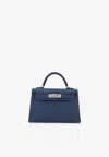 Hermes Mini Kelly Ii 20 In Bleu De Prusse Epsom With Palladium Hardware In Blue