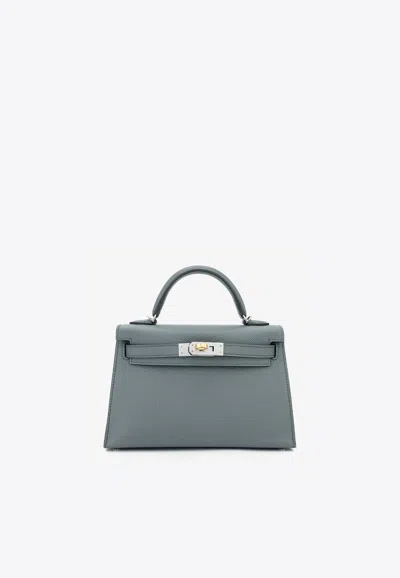 Hermes Mini Kelly Ii 20 In Vert Amande Epsom Leather With Electrum Hardware