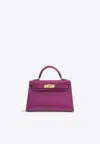 Hermes Mini Kelly Sellier 20 In Anemone Chèvre With Permabrass Hardware In Anemone