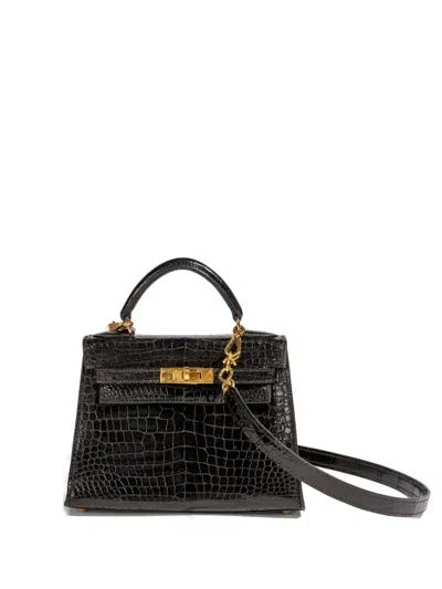 Pre-owned Hermes Mini Kelly Tote Bag In Black