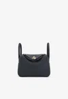 Hermes Mini Lindy 20 Ii In Gris Misty Swift Leather With Permabrass Hardware