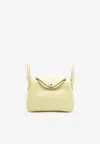 Hermes Mini Lindy 20 Ii In Jaune Milton Clemence With Palladium Hardware In Jaune Milton