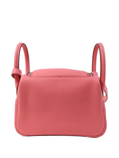 Pre-owned Hermes Mini Lindy Two-way Handbag In Pink