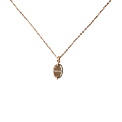 Hermes Mini Maillon Pendant Necklace Rose Gold Hardware Grey