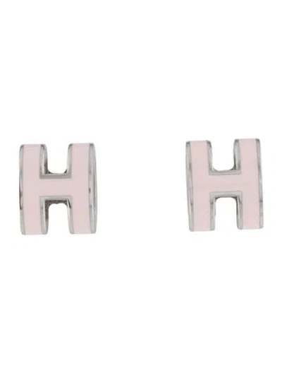 Pre-owned Hermes Mini Pop H Earrings In Multicolor